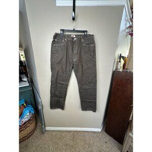 Levi Mens 501 Straight‎ Leg Button Fly Brown Jeans 38x32 cotton wide leg denim